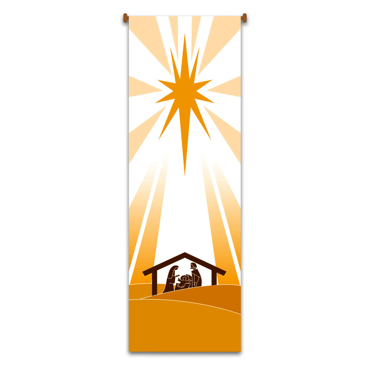 7626  Printed Nativity Banner 3' x 9'
