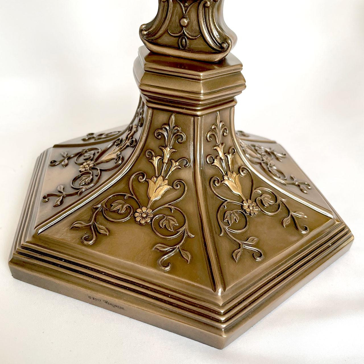 Base of the 17" St. Benedict Bronze Tone Cross