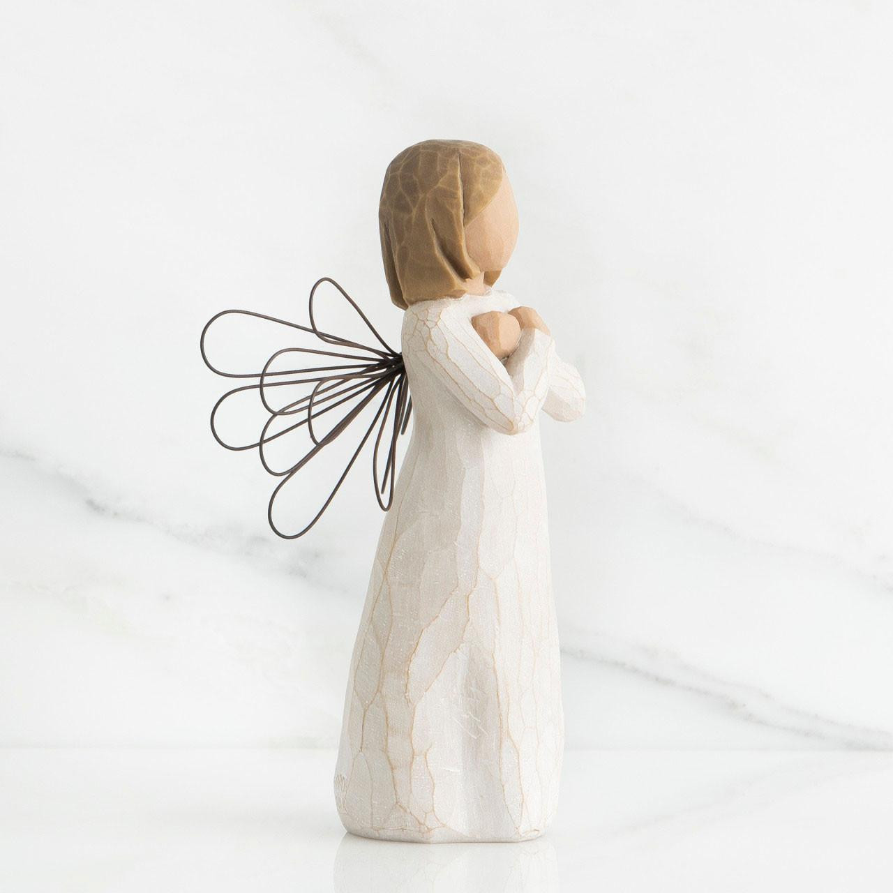 Side View of the Sign for Love Willow Tree Figurine