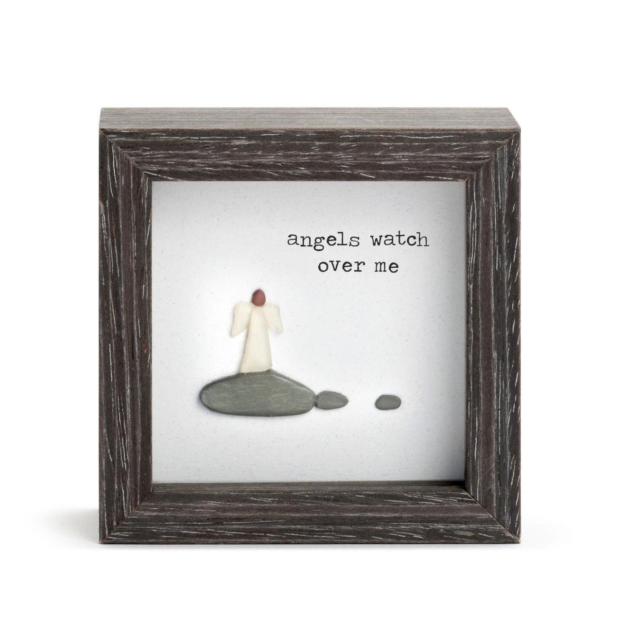 Angels Watch Over Me Plaque mini shadow box