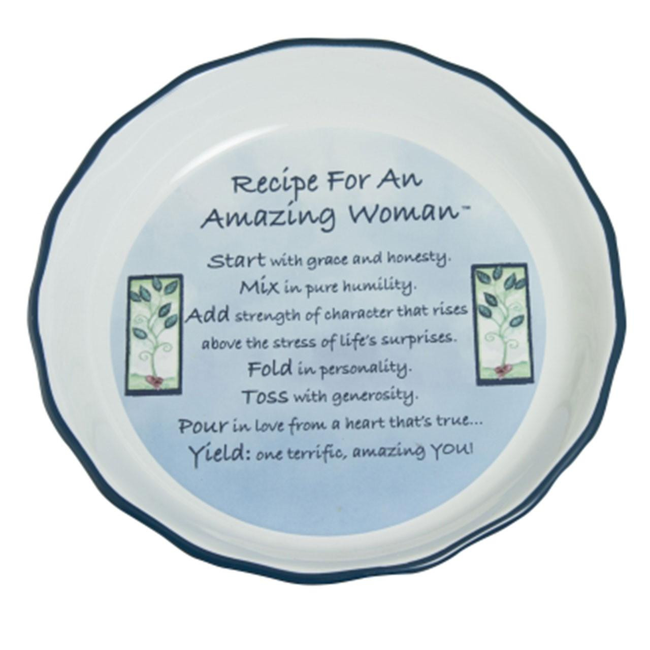 Amazing Woman Pie Plate