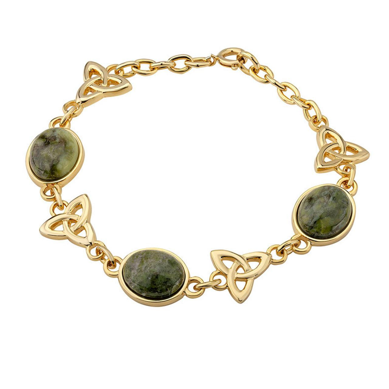 Gold Connemara & Trinity Celtic Bracelet