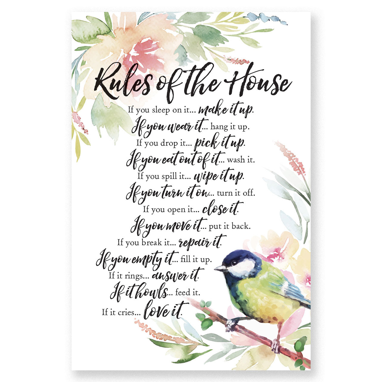 Rules of the House 6"x9" Plaque
