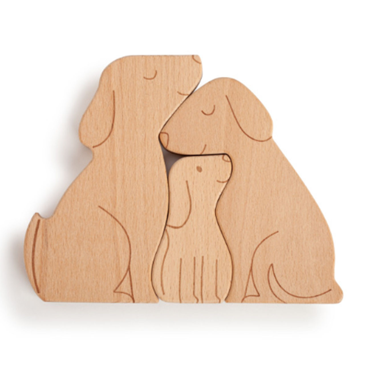 Dog Family Wood Puzzle