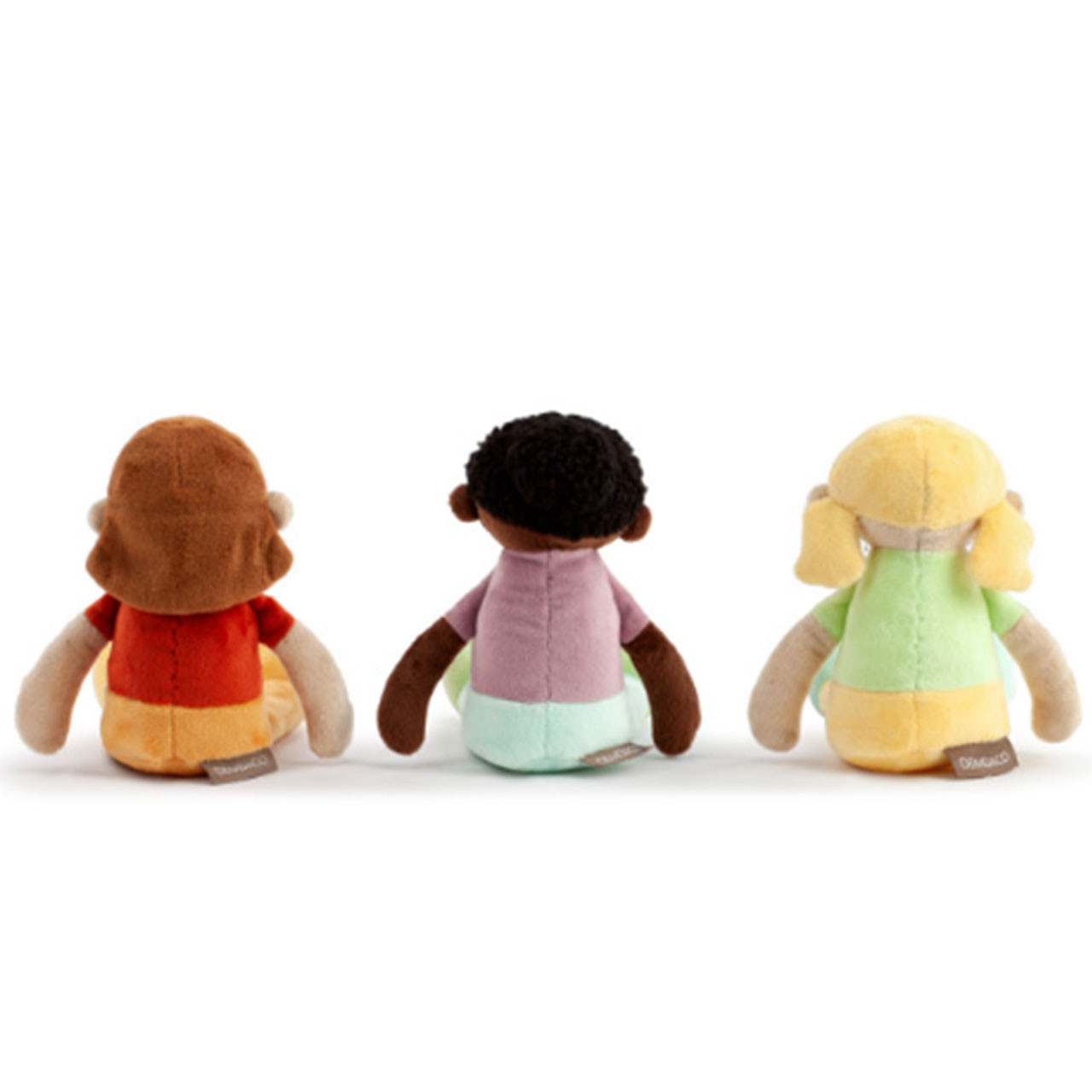 The back of each of the 3 Hopeful Rainbows Dolls