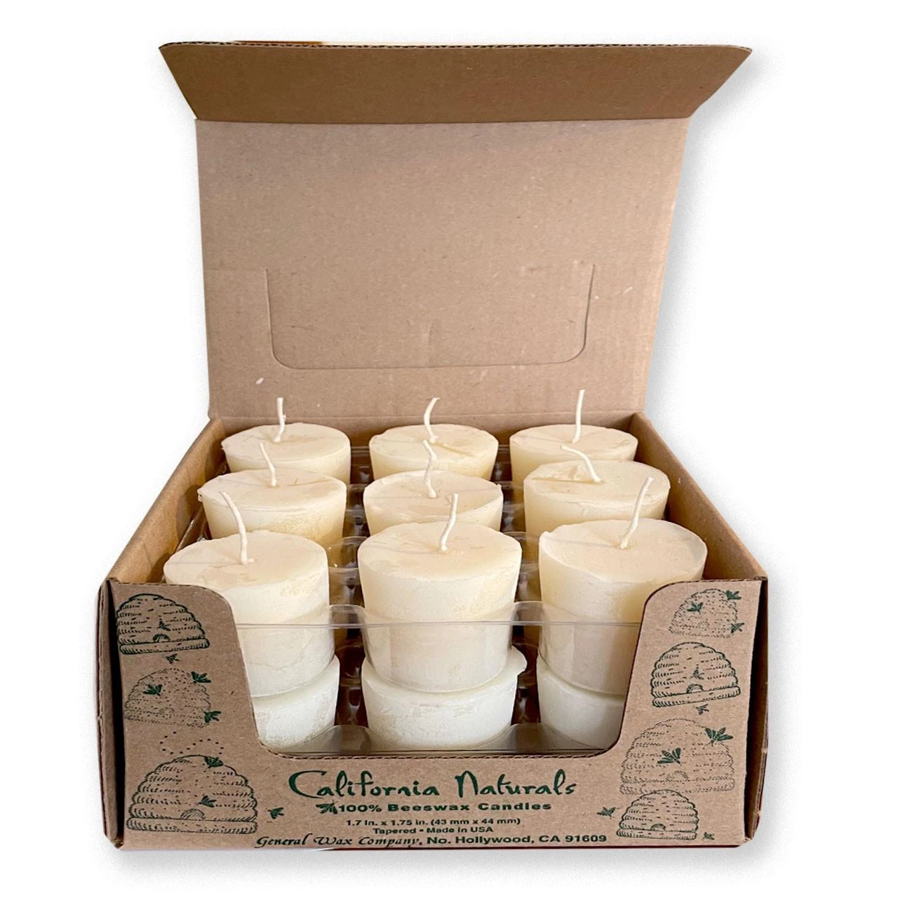 Box of 100% Beeswax Votive Candles