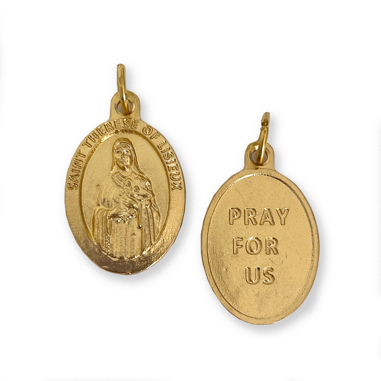 Gold Tone St. Therese Medal