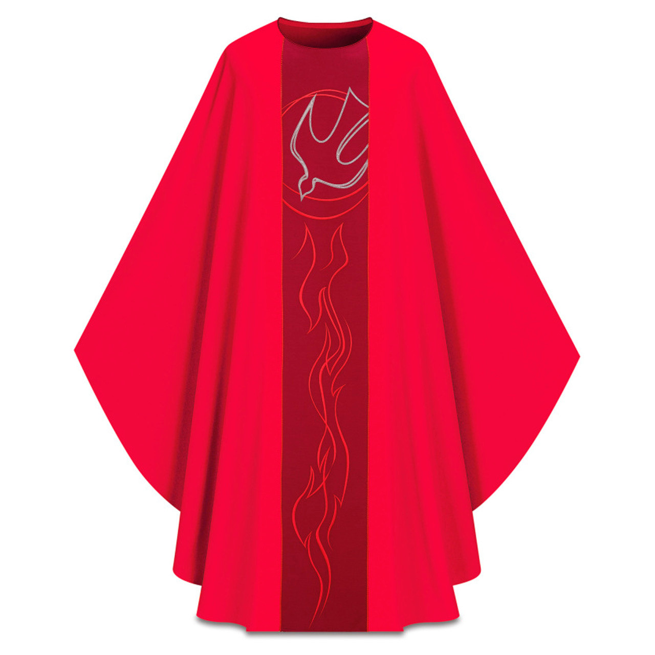 5383 Gothic Chasuble in Red Dupion