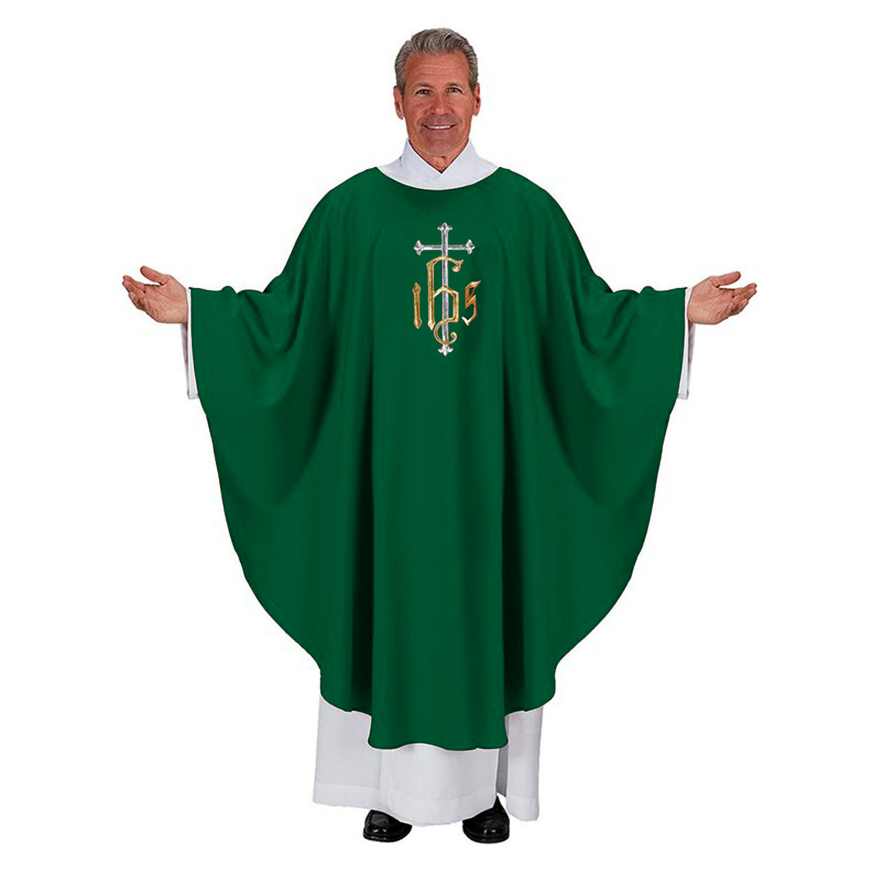 D1737  IHS Chasuble in Green