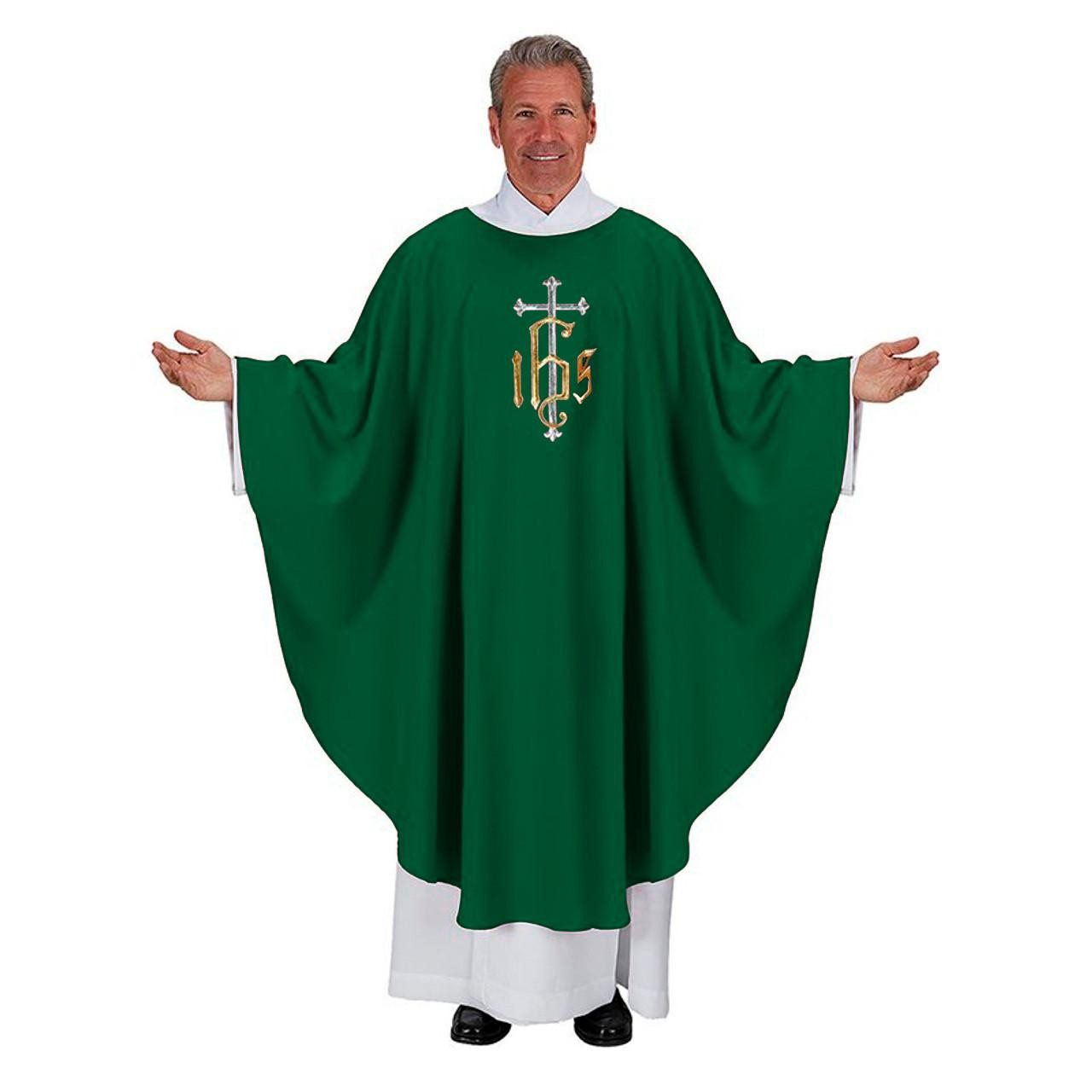 D1737  IHS Chasuble in Green