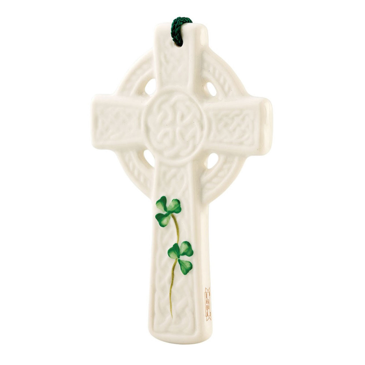 Belleek St. Kieran's Cross Ornament | St. Patrick's Guild
