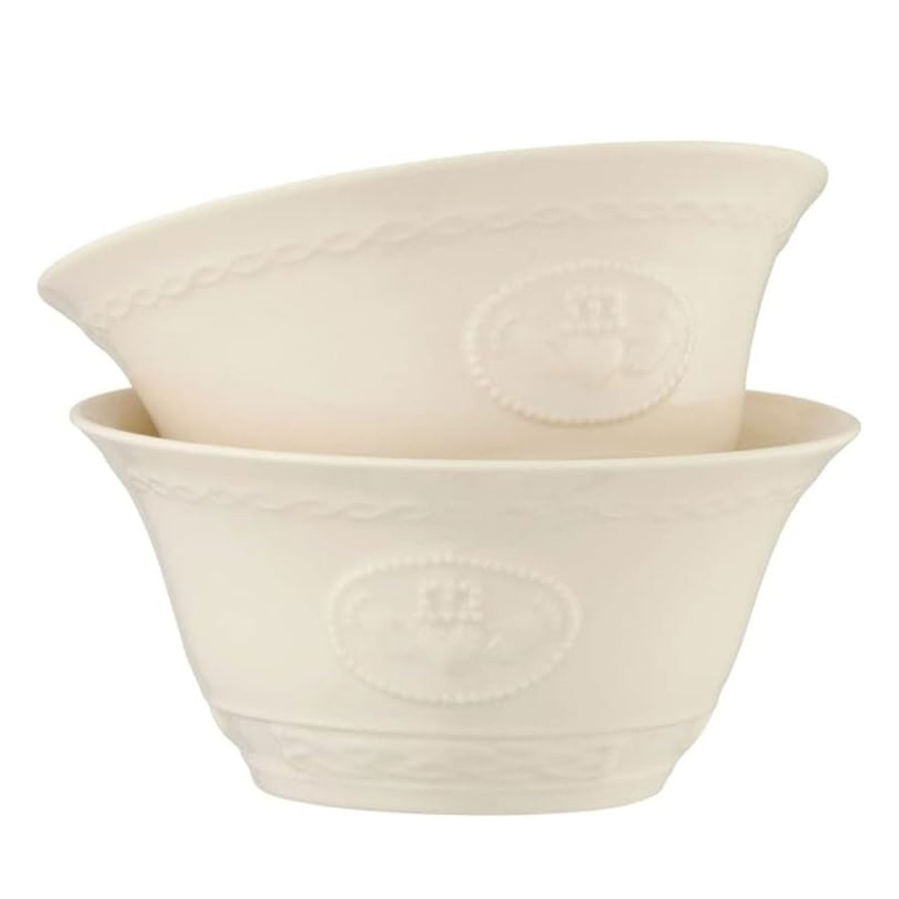 Belleek Set of 2 Claddagh Bowls