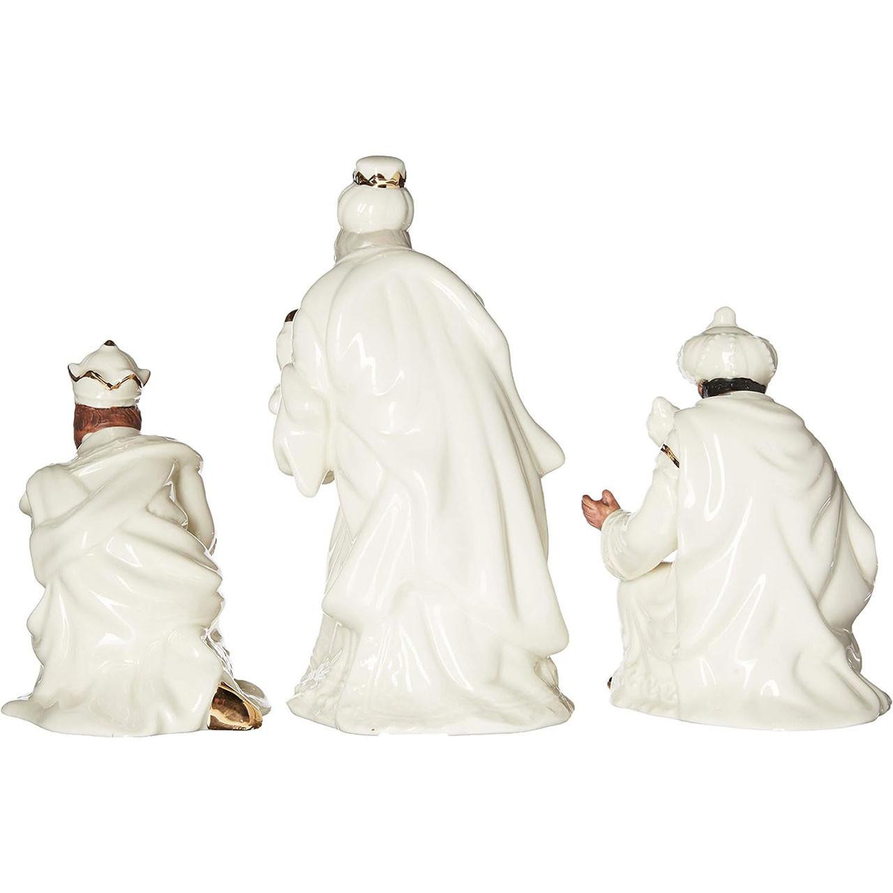Back sides of the Belleek Set of 3 Kings