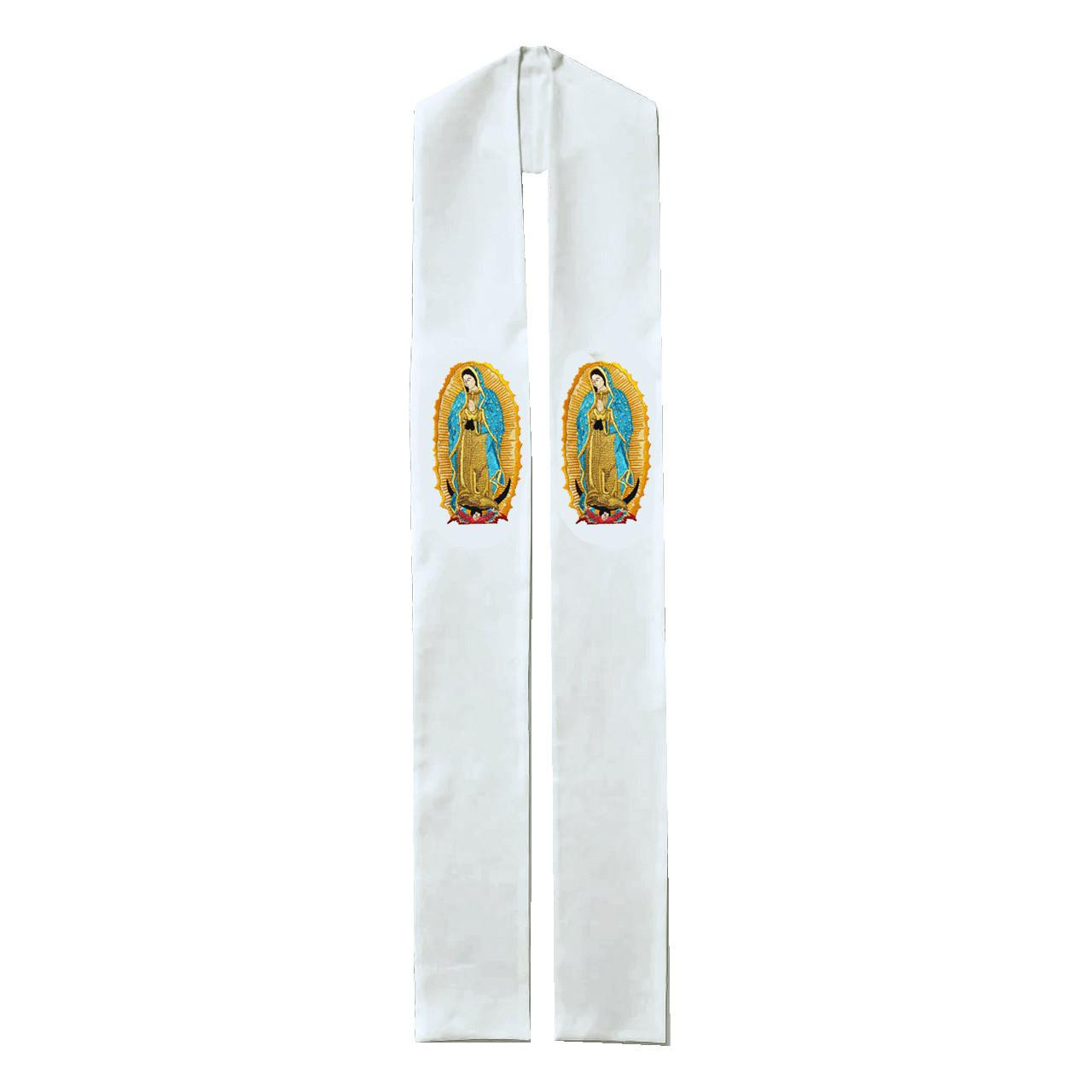 890-O Overlay/ 890-D Deacon Guadalupe Stole White
