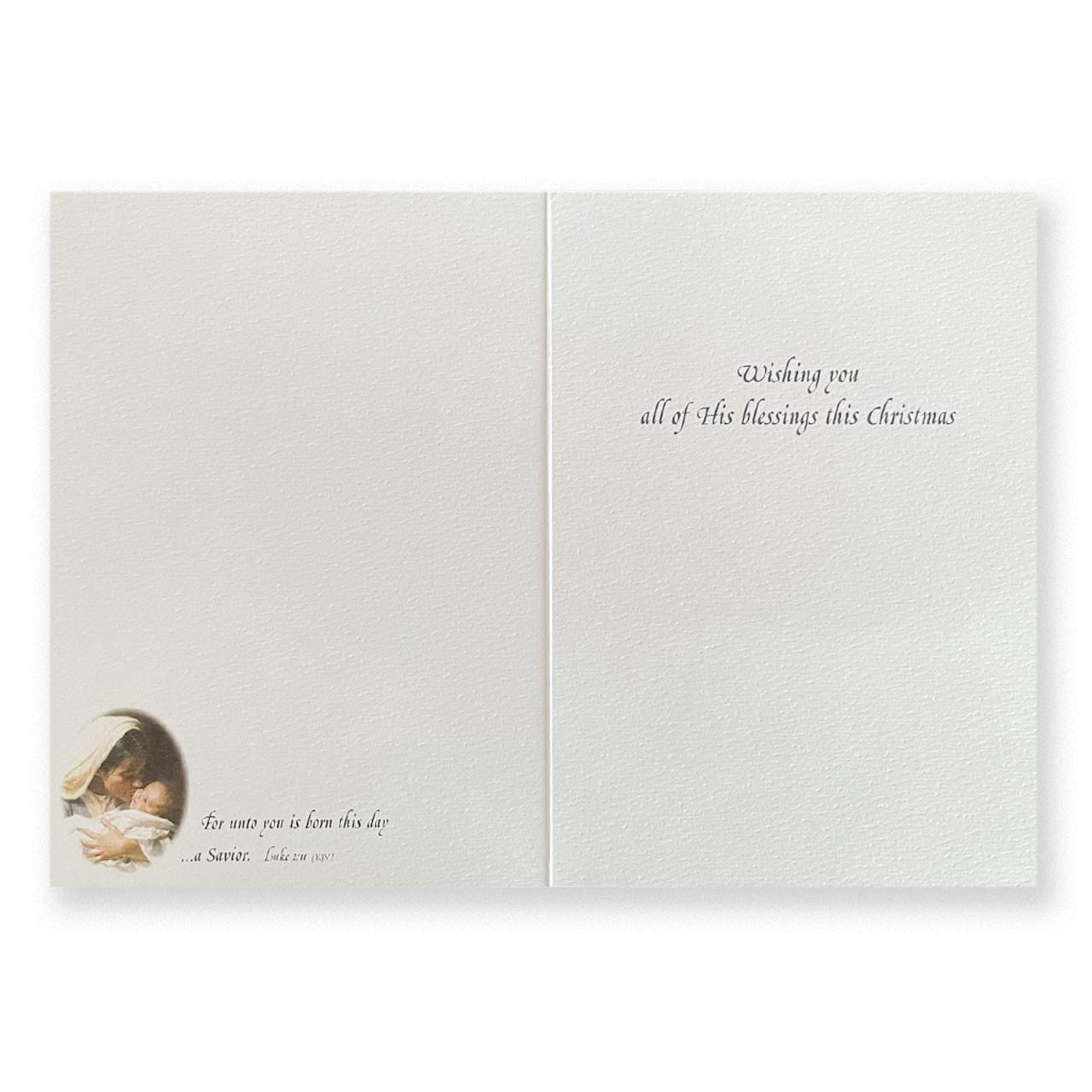 Inside the Single His Blessings Christmas Card