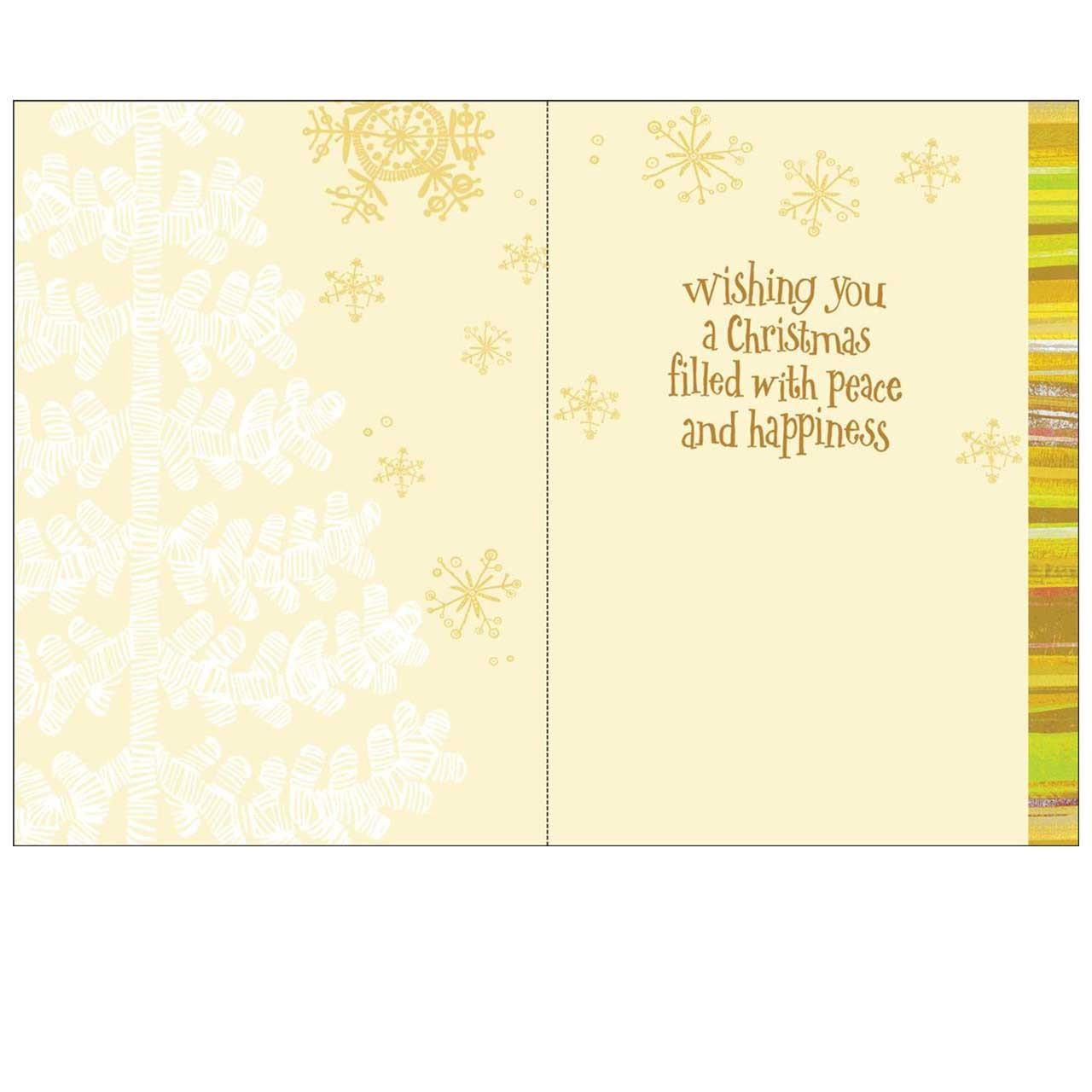 Inside the Single May the Light Christmas Card