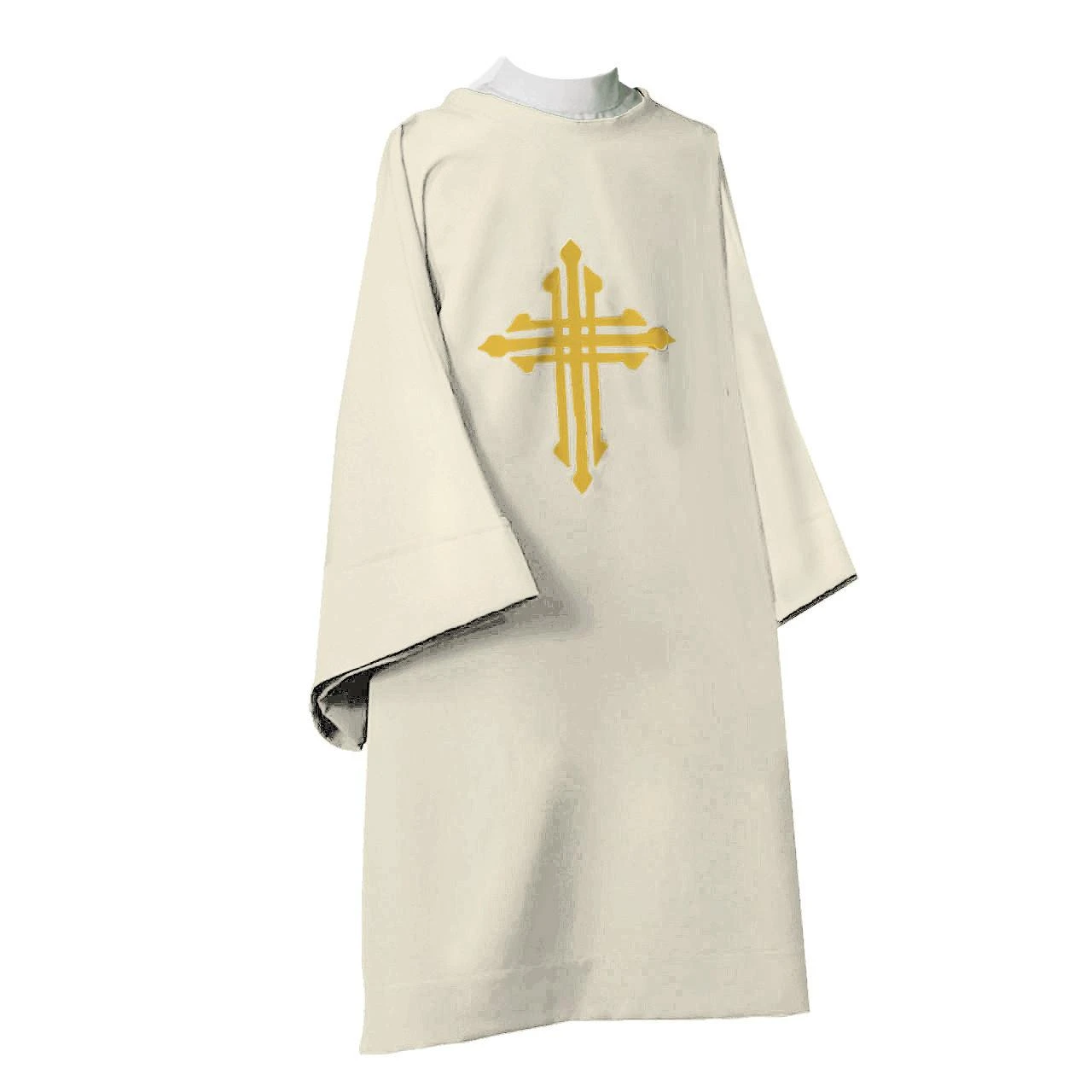 D30 Dalmatic with Cross Design Off White