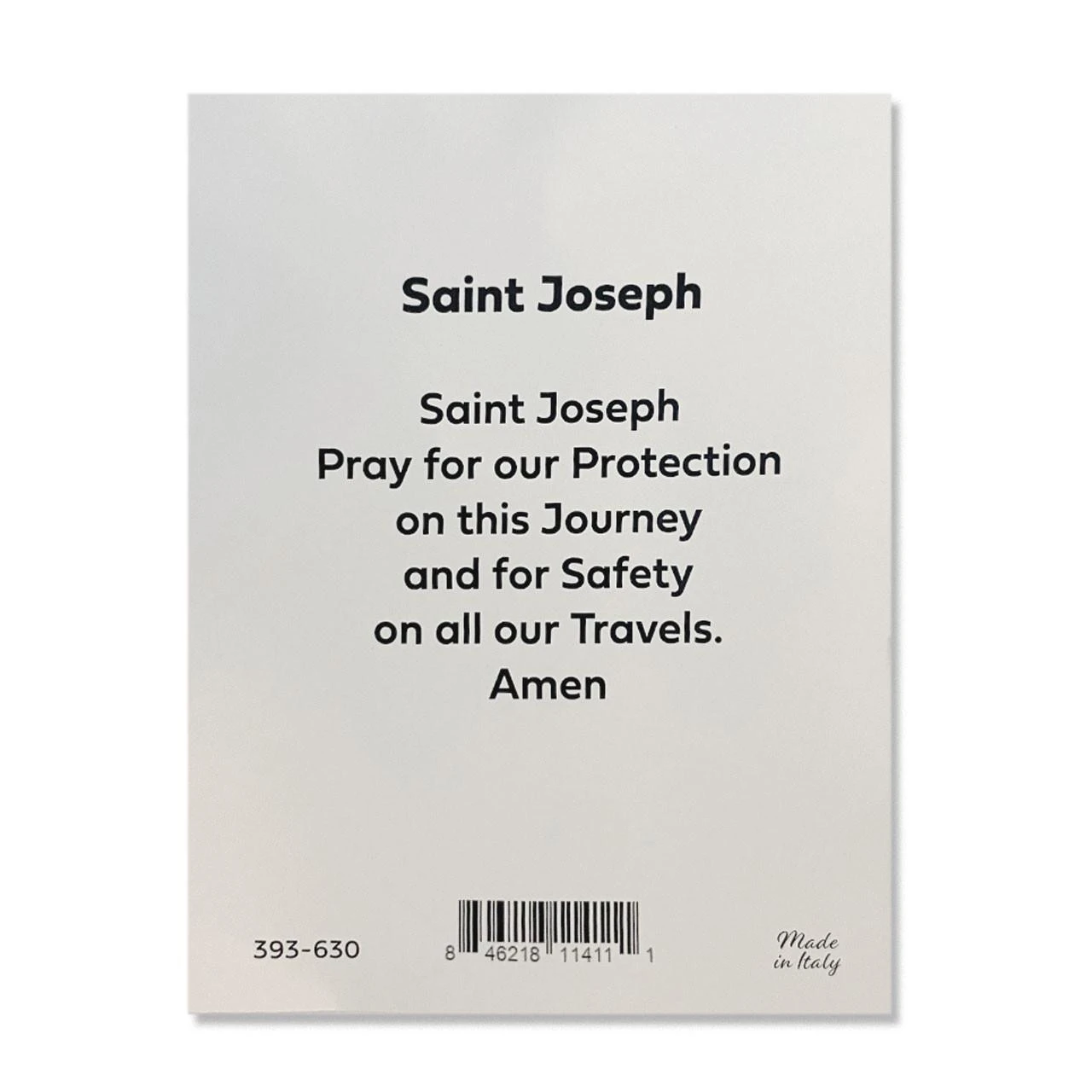 Back of the Saint Joseph Window Sticker