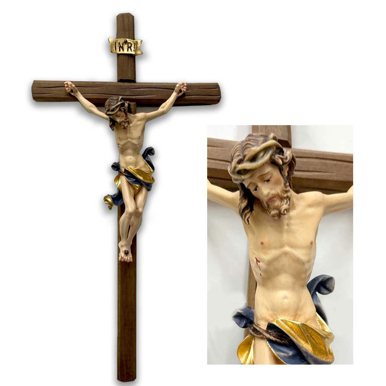 9IN Leonardo Italian Wood Crucifix