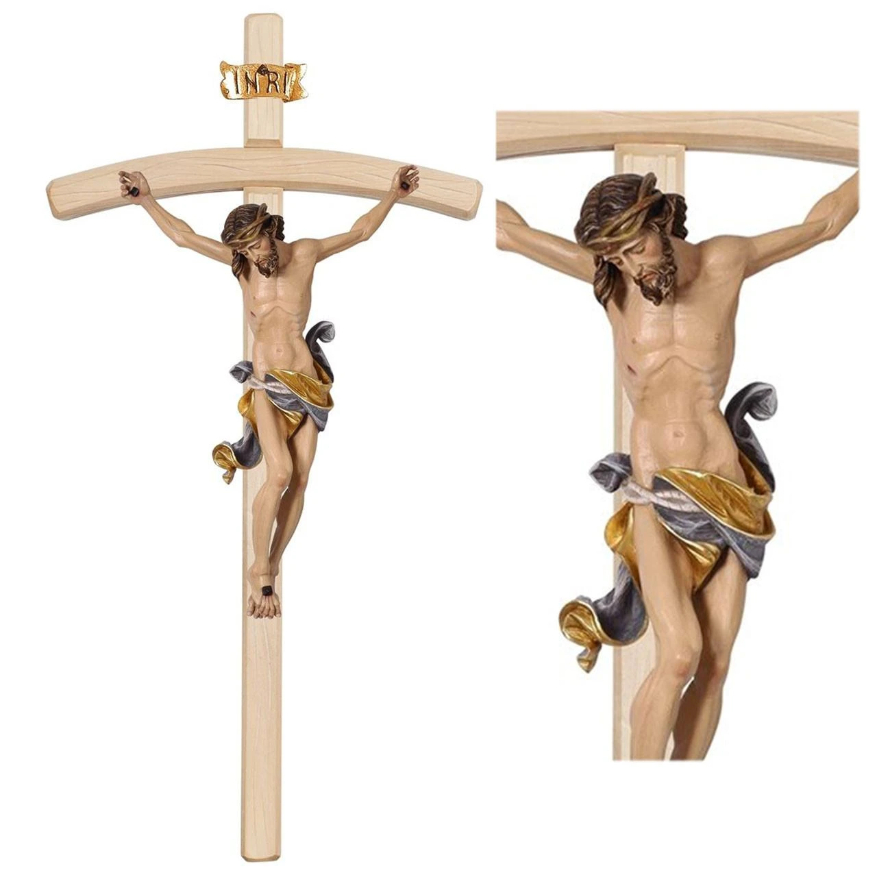 11IN Leonardo Italian Wood Bent Cross