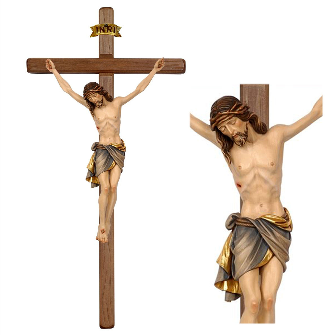 7.5IN Siena Italian Wood Crucifix