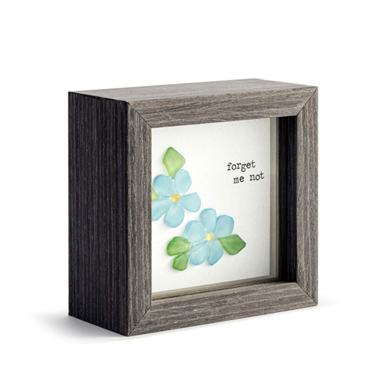 Side view of the Forget Me Not Mini Shadow Box