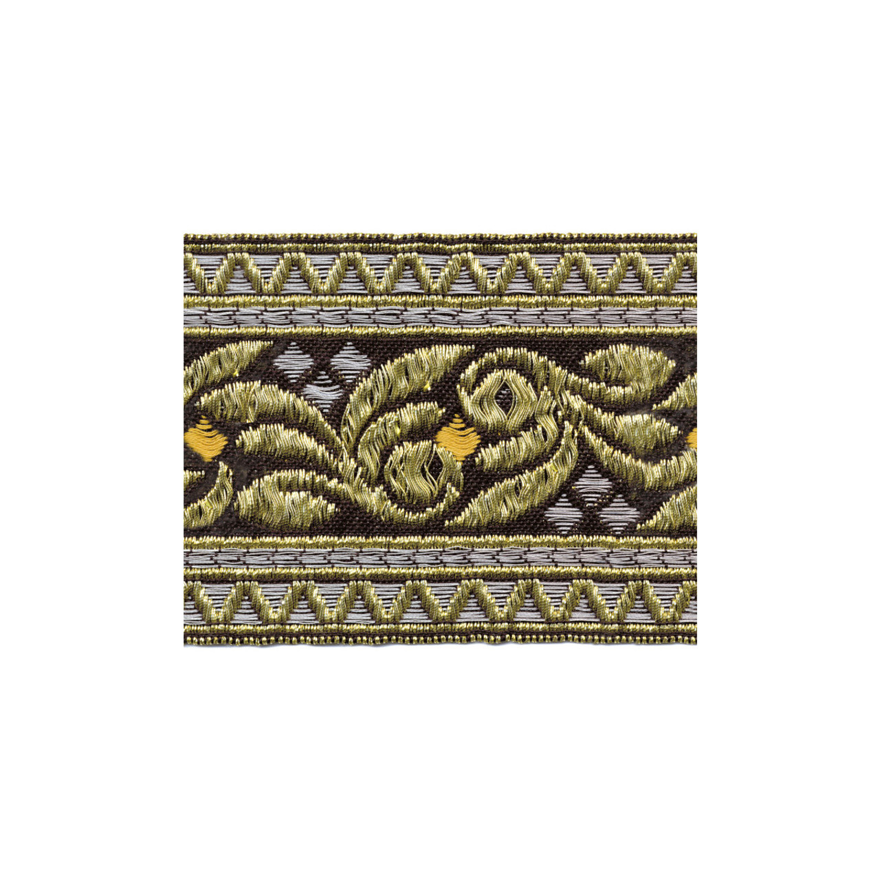 Detail of the border on the 3120 Dalmatic in Brugia Beige