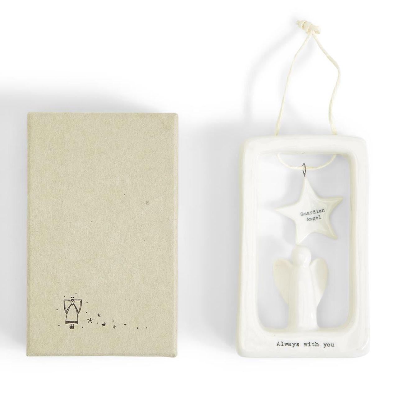 4"H Porcelain Guardian Angel Wall Plaque