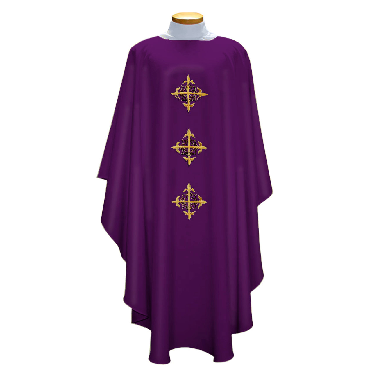 BV 2027 Chasuble with Cross & Thorns Purple