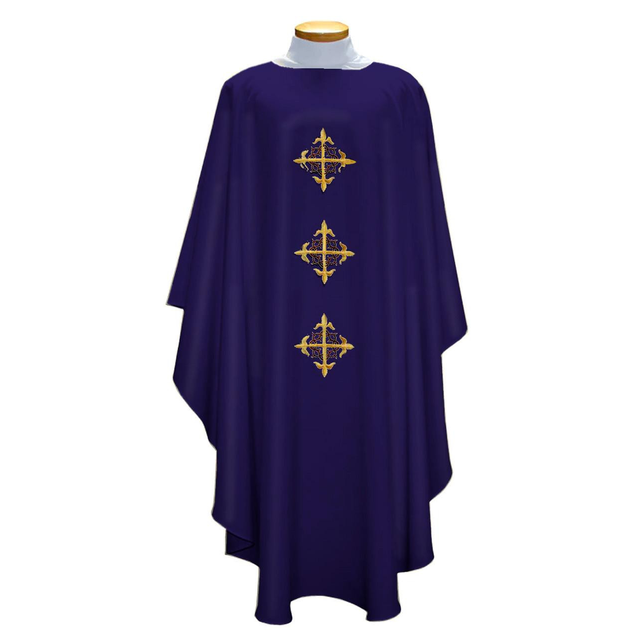 BV 2027 Chasuble with Cross & Thorns Violet