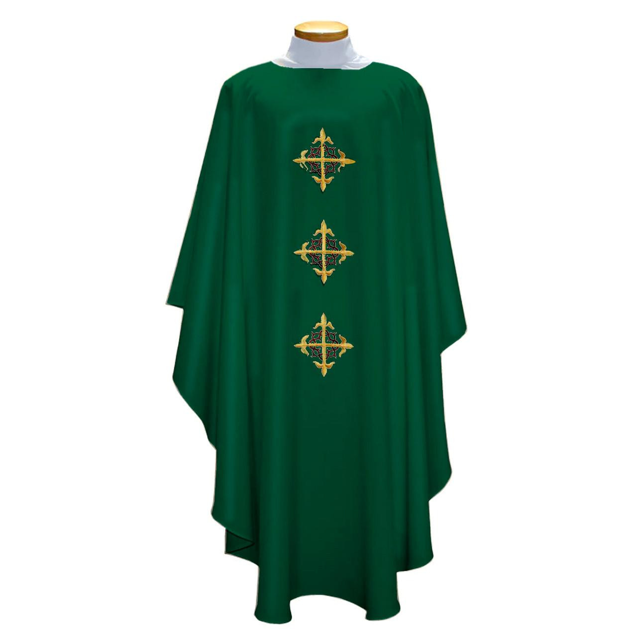 BV 2027 Chasuble with Cross & Thorns Hunter
