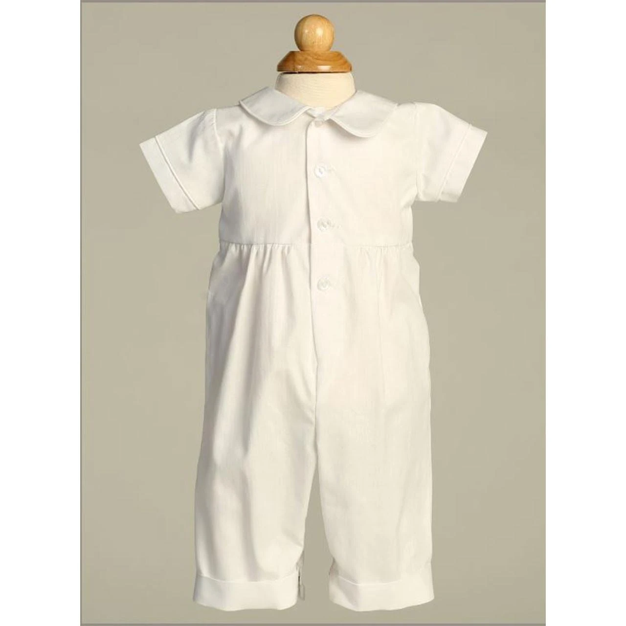 Back of the Patrick Boy's Baptism Romper with Shamrock