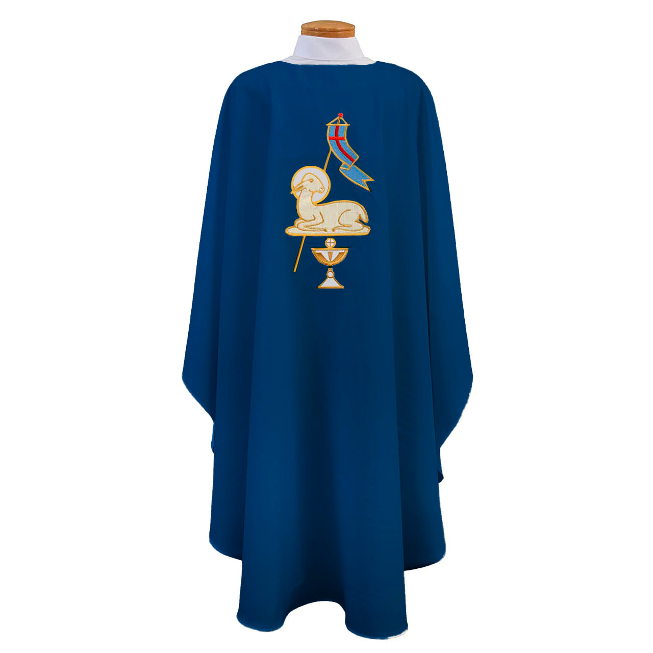 859 Lamb of God Chasuble Blue