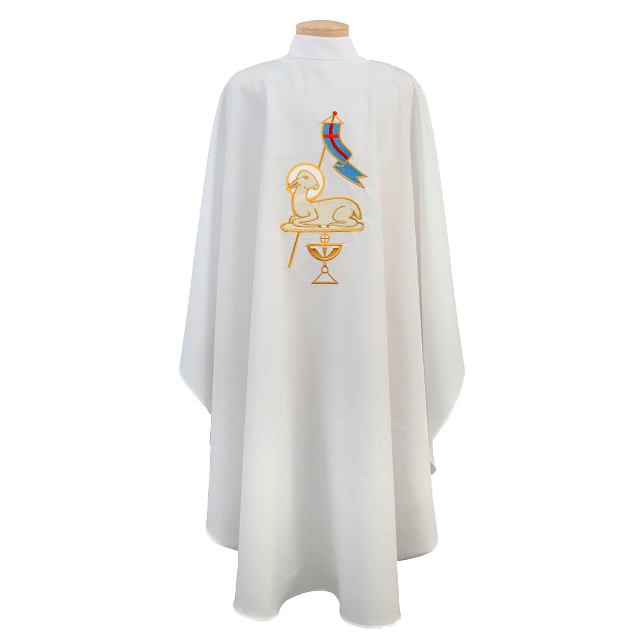 859 Lamb of God Chasuble Pure White