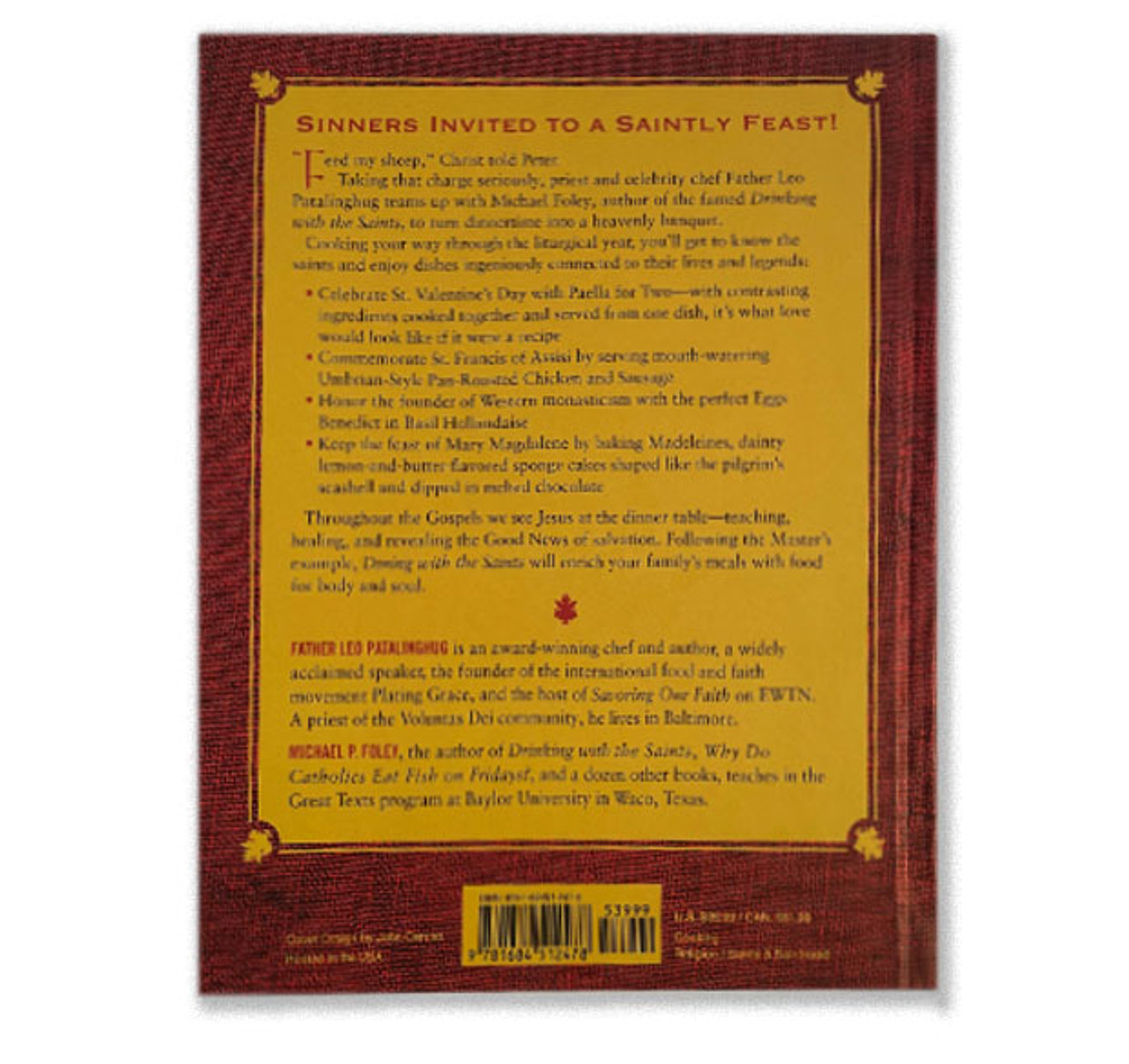 Dining with the Saints back cover