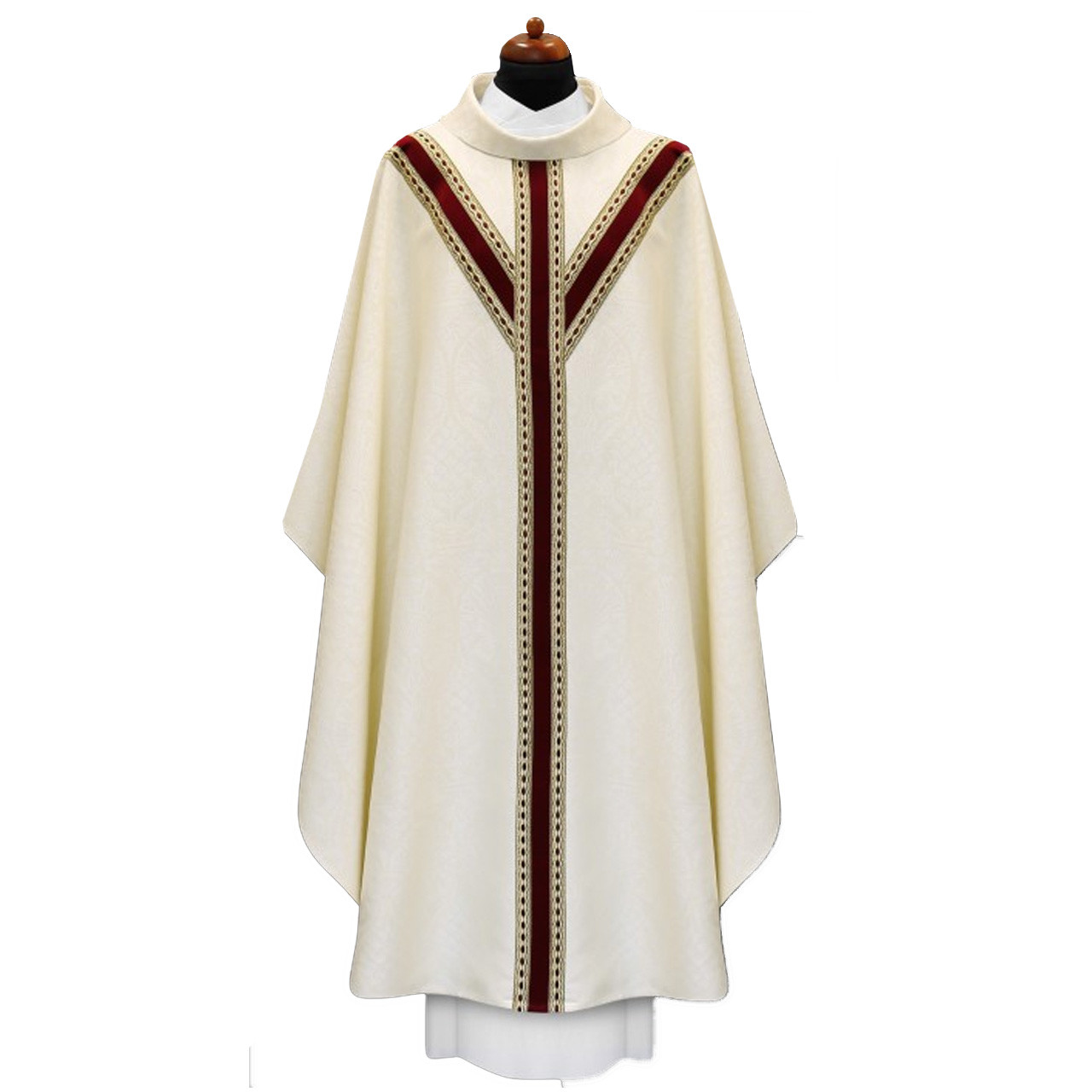 2-318 Semi-Gothic Chasuble from Alba House White