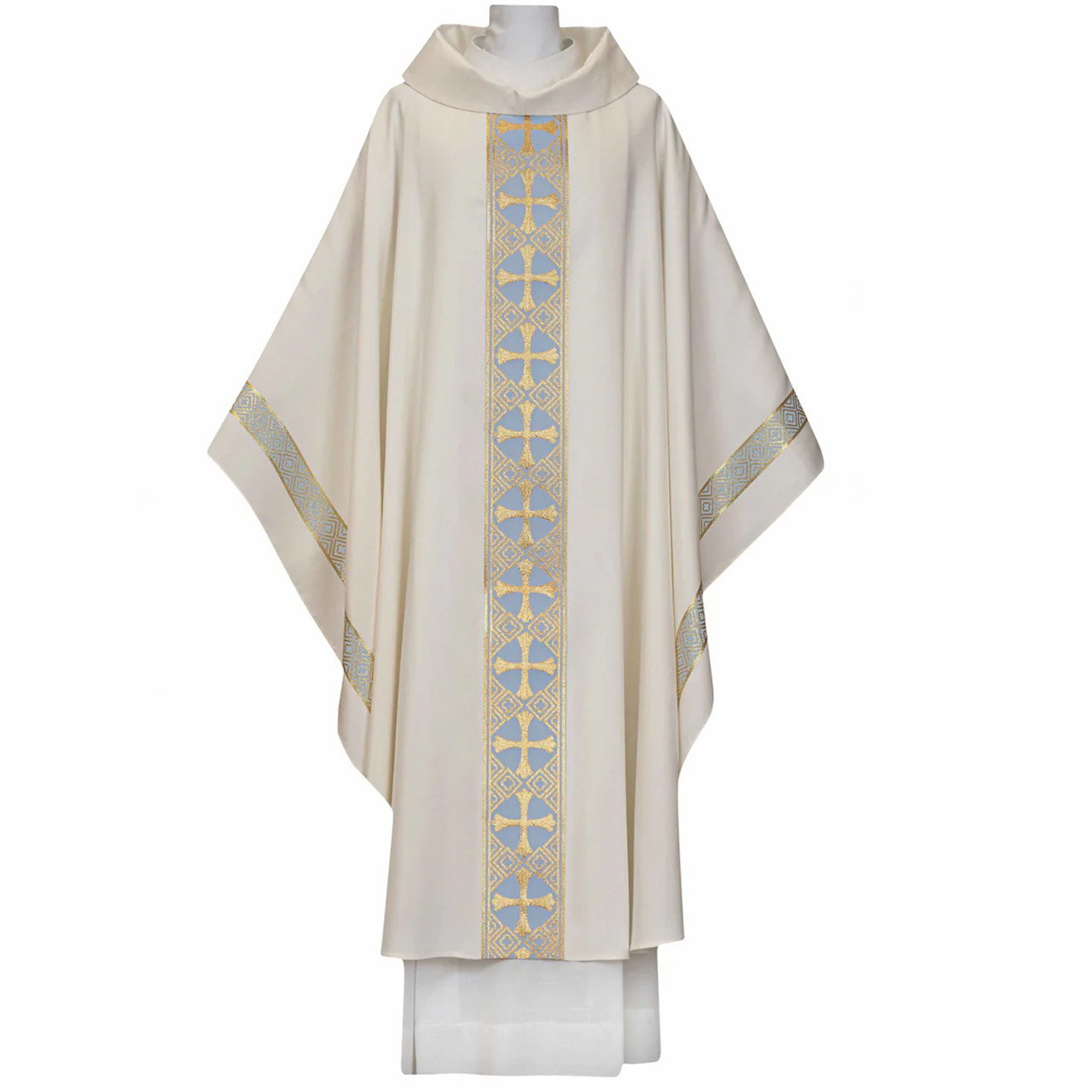 102-1371 Series Chasuble White-Blue