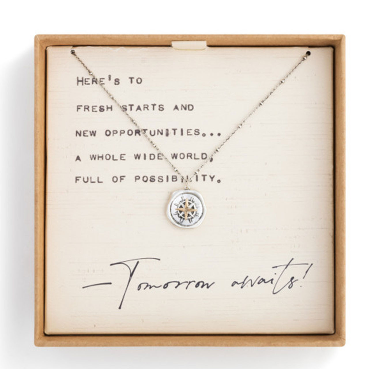 Lovely packaging with message for the Life Compass Necklace
