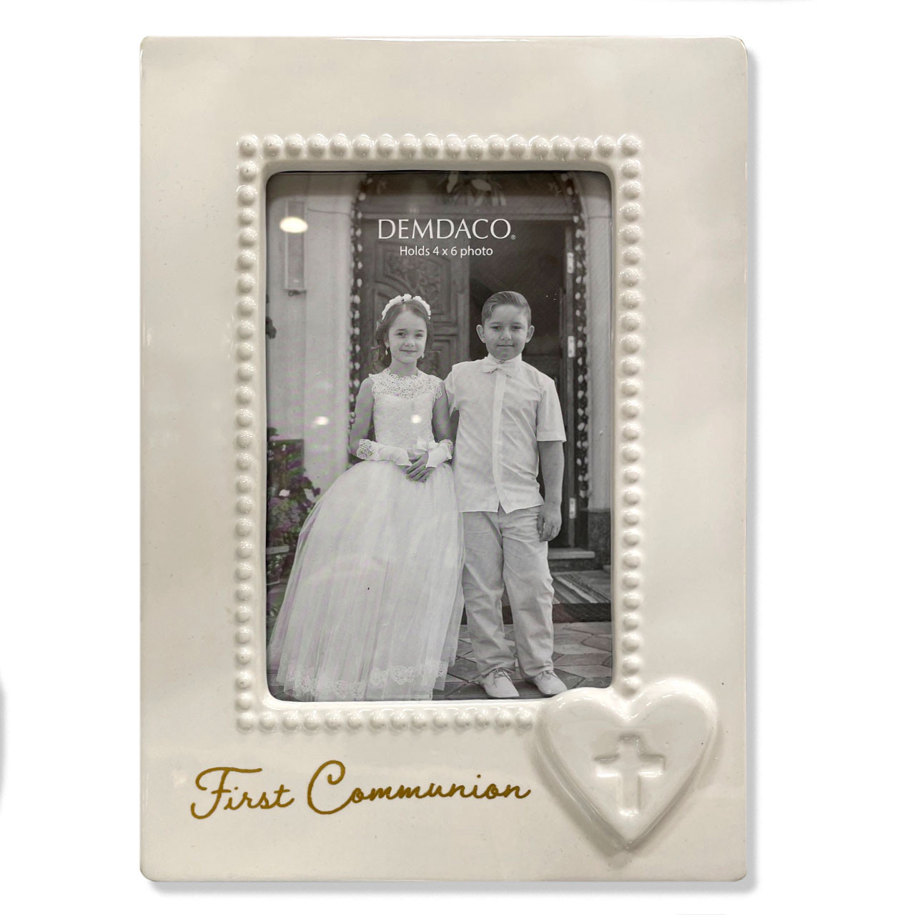 First Communion Picture Frame with Heart