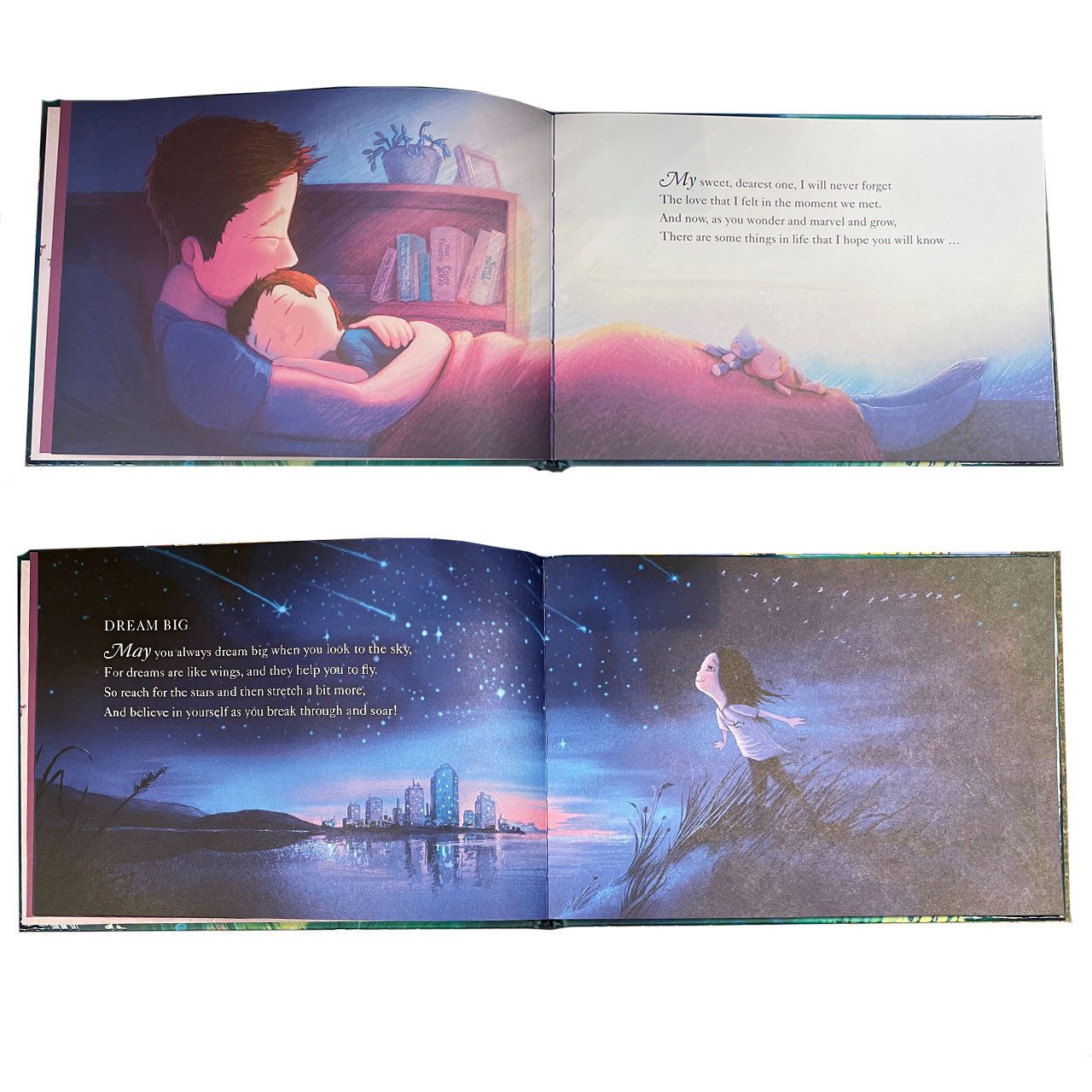 Inside pages in the I Hope You Will Know... Book