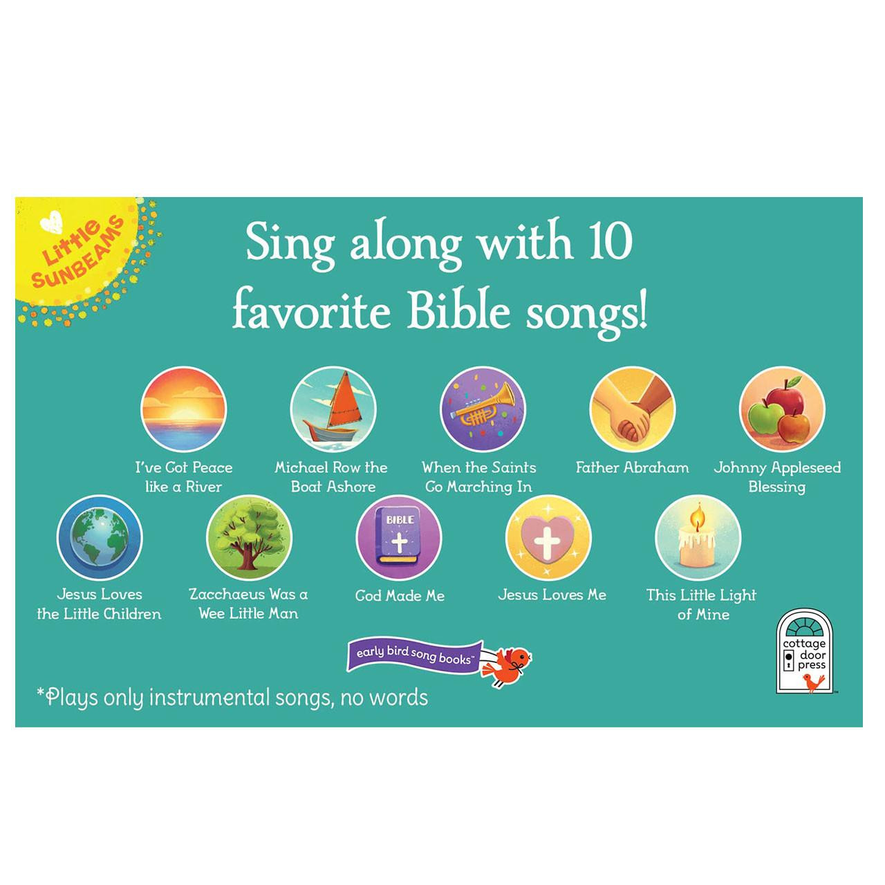 The 10 songs included in the Best-loved Bible Songs Sound Book