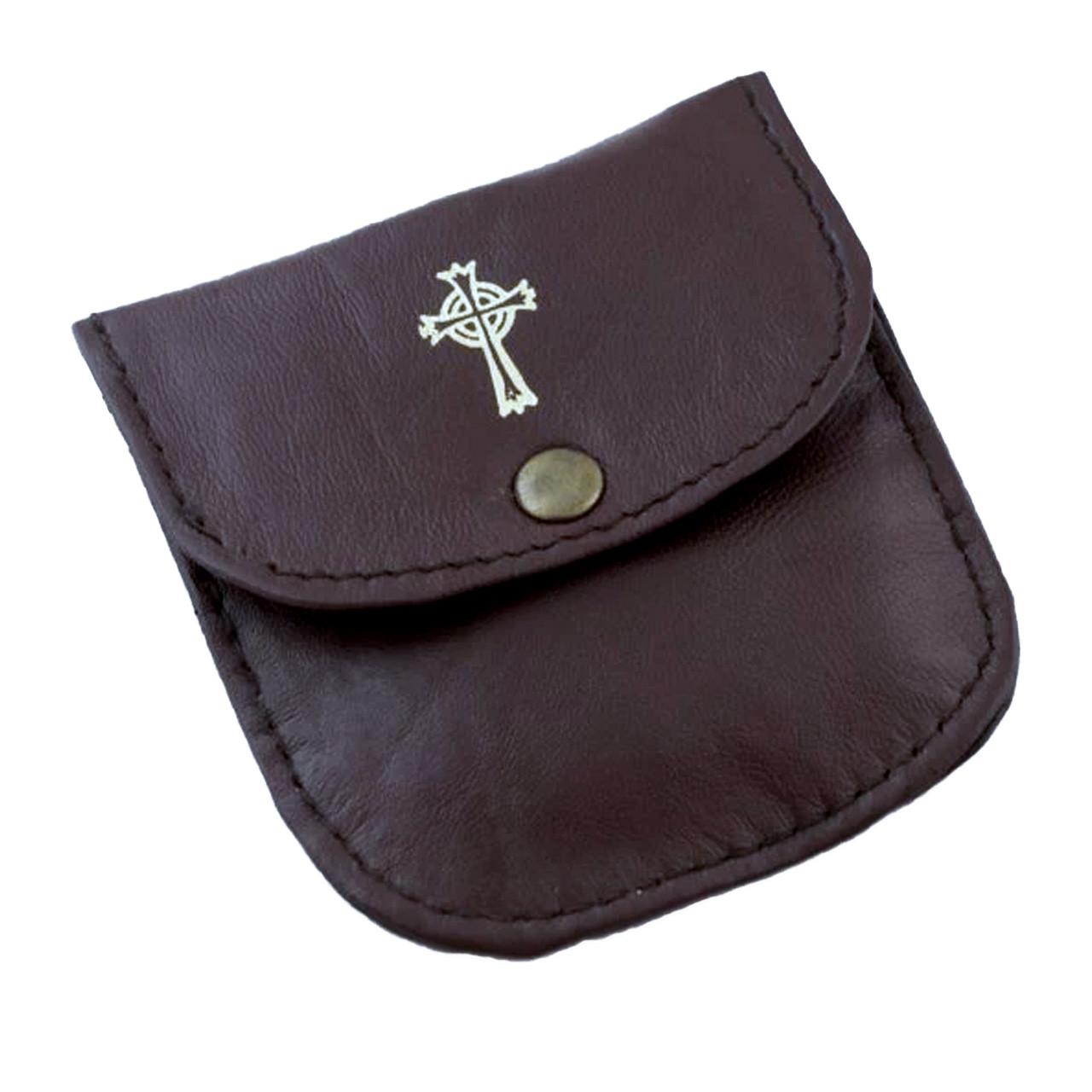 9504 Semi-oval Sheepskin Rosary Case