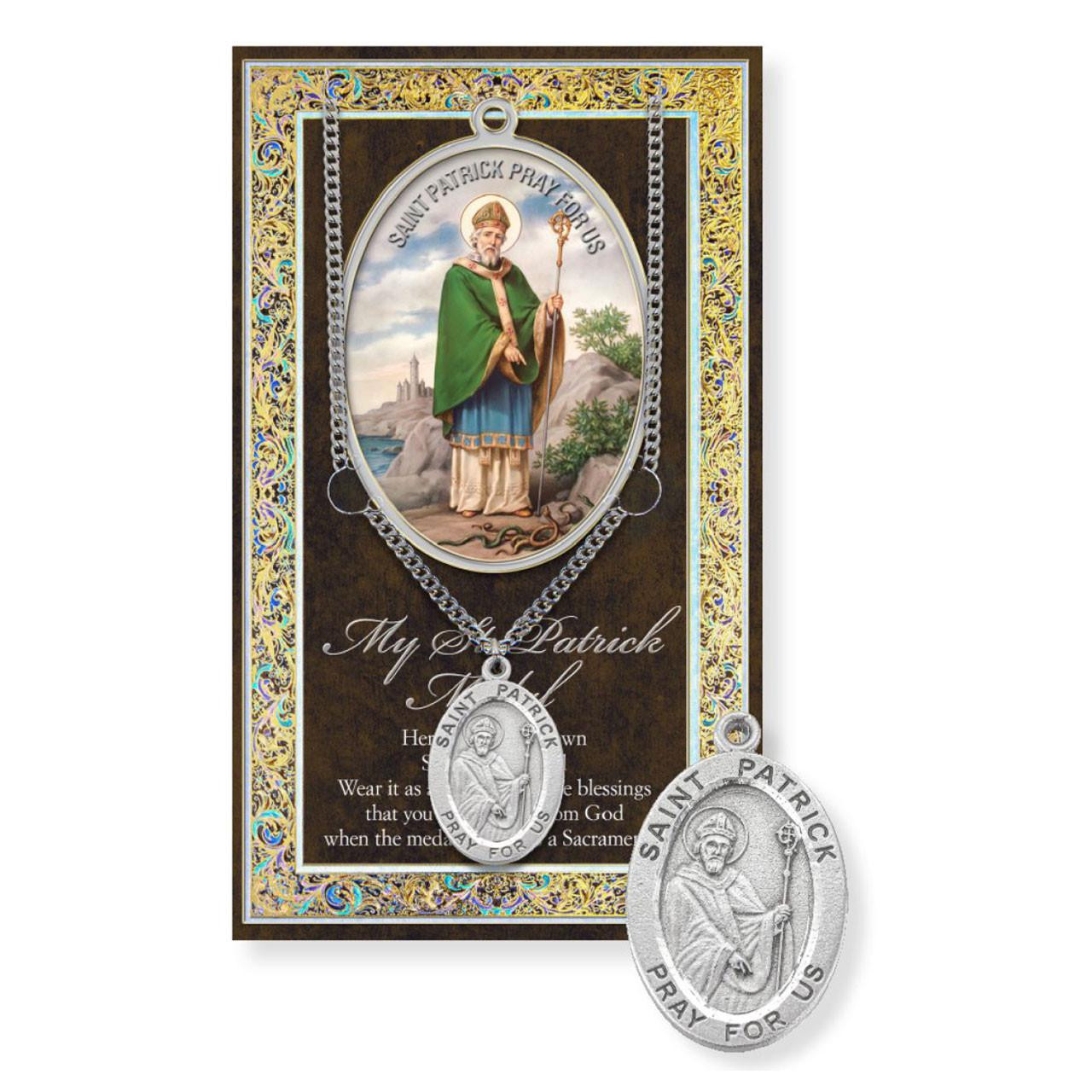 Pewter St. Patrick Necklace and Pamphlet