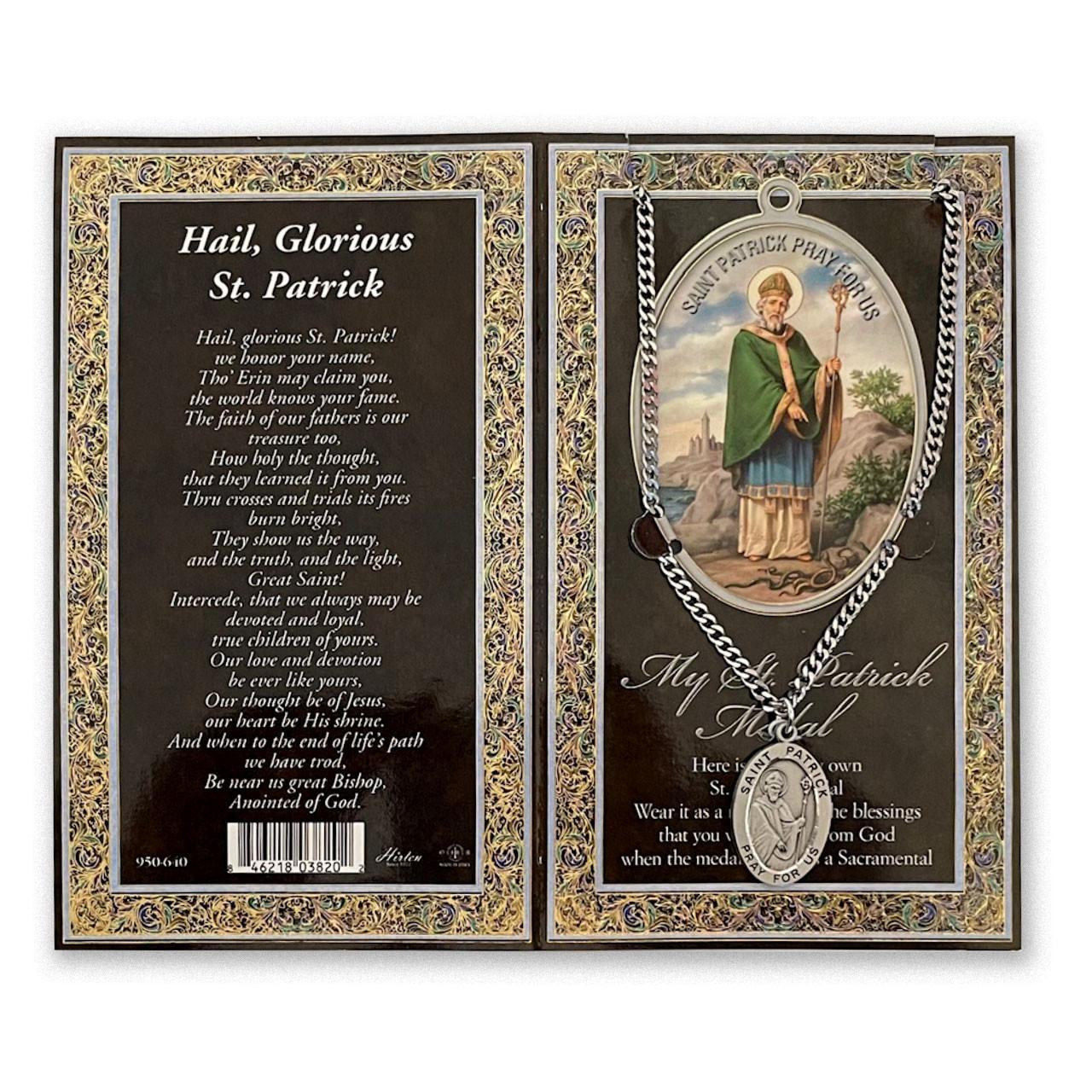 Front and Back of the St. Patrick Necklace pamphlet