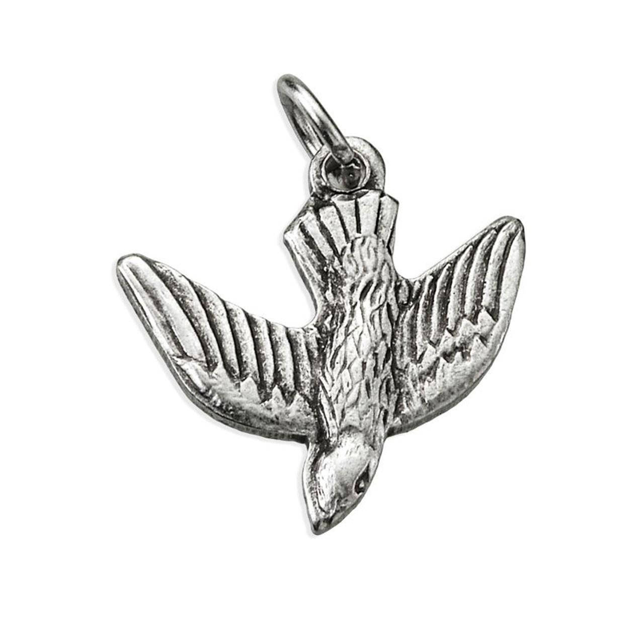 5/8"H Oxidized Holy Spirit Charm