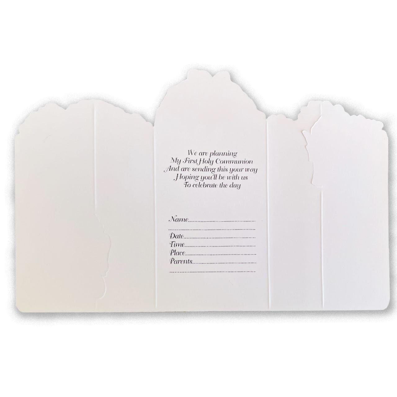 Backside of the Girl's First Communion Invitation