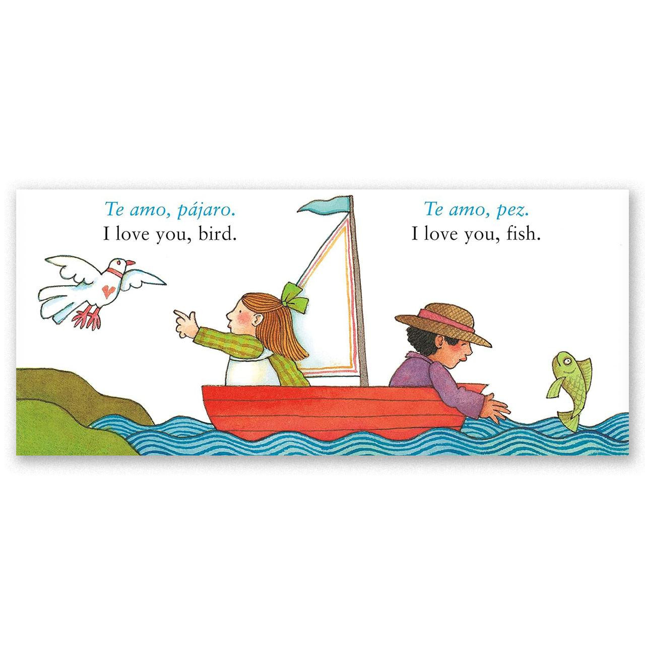 Another inside page example in the Te Amo Sol, Te Amo Luna Board Book