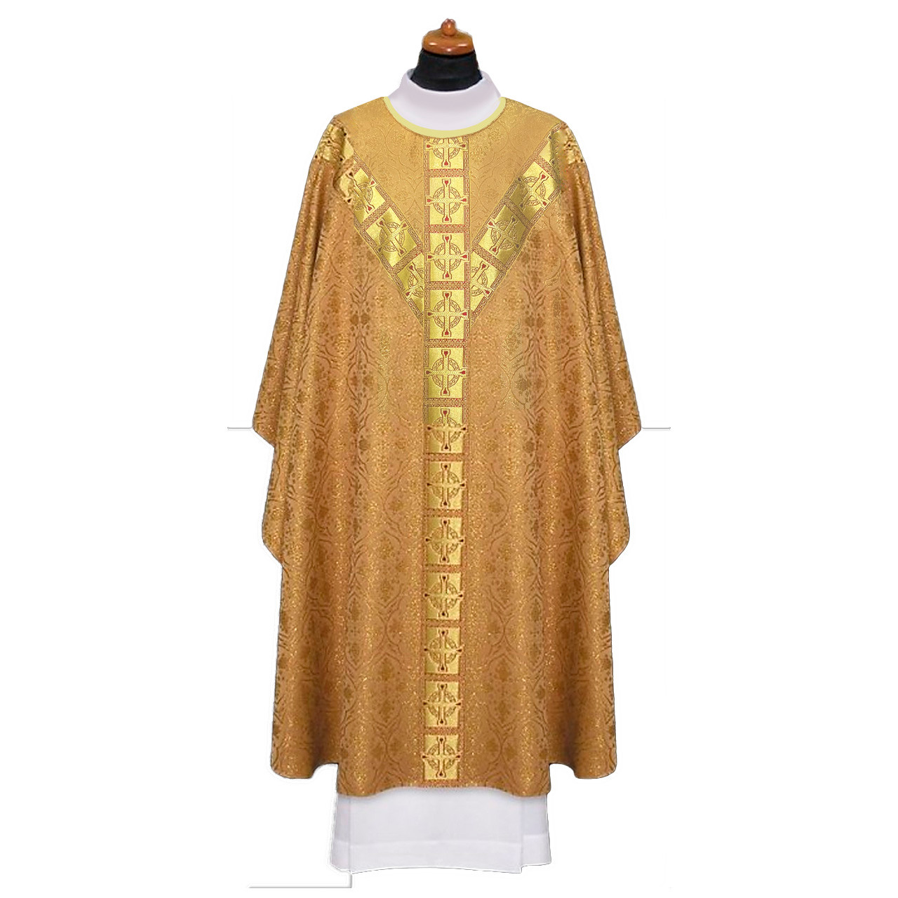2-317C Chasuble in Damask without collar