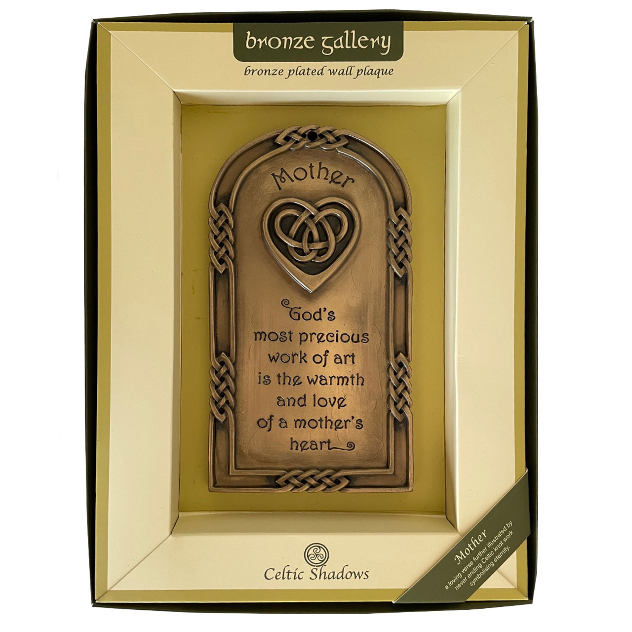 Celtic Mother Blessing Plaque in gift box packaging