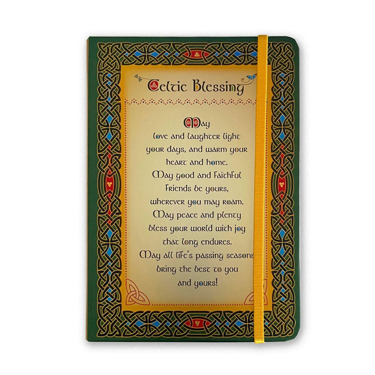 Celtic Blessing Notebook with elastic strap closure